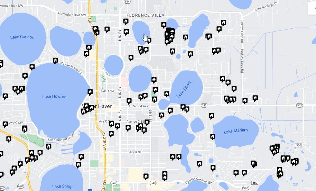 Maps of homes for sale in Winter Haven Florida